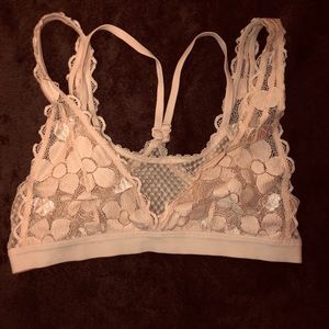 aerie light pink strappy bralette